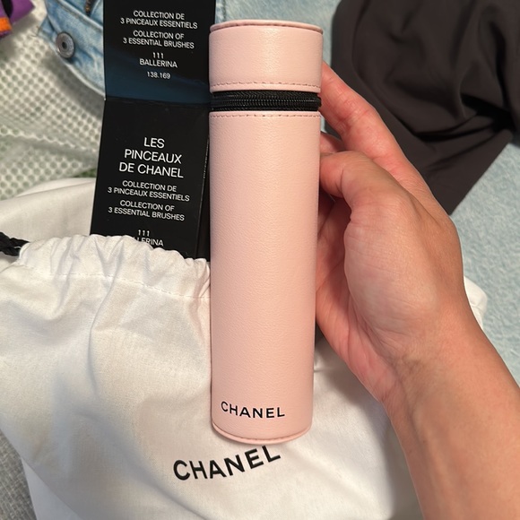 Chanel color code makeup brush set and mirror.MOST COVETABLE BALLERINA SHADE!! - Picture 4 of 4